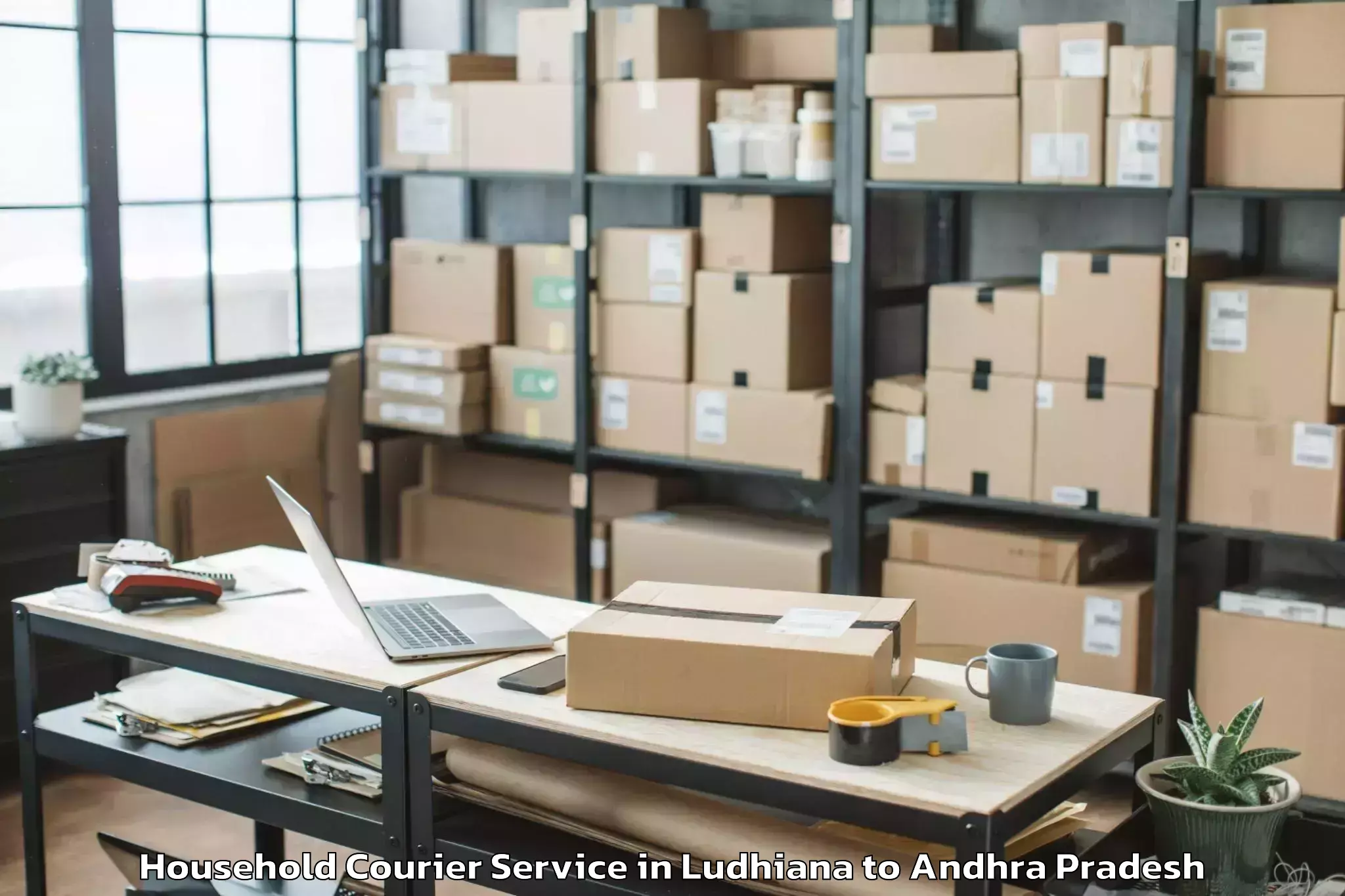 Easy Ludhiana to Mangalagiri Household Courier Booking